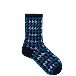 Damen-Socke gemustert Glencheck - Houndstooth