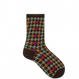 Damen-Socke gemustert Glencheck - Houndstooth