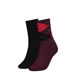 Damensocken uni & Karo