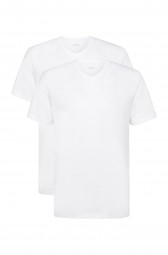 T-Shirts aus Baumwolle mit V-Ausschnitt Zweier-Pack
